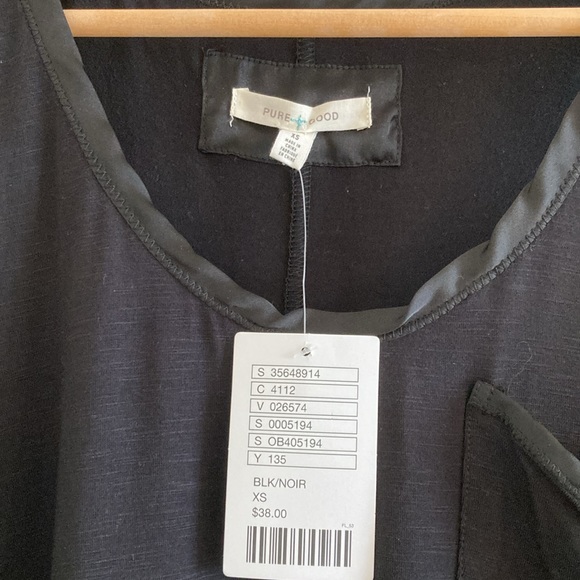 NWT Anthropologie Pure‎ + Good Scoop-neck Soft Tank Top Black XS - Picture 6 of 8